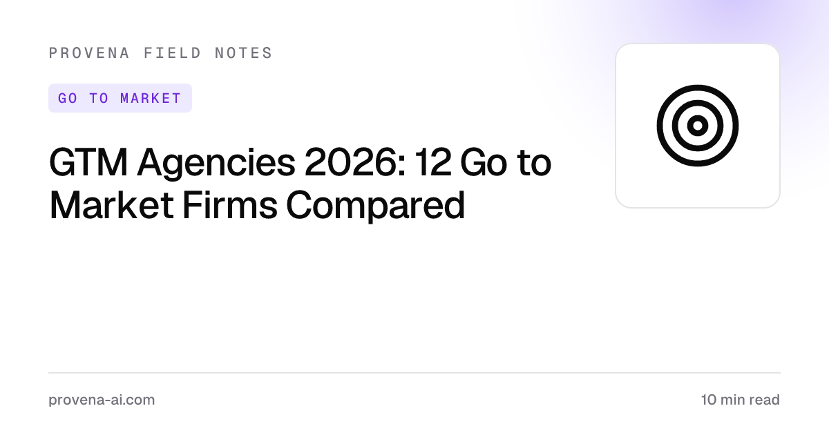 Cover for GTM Agencies 2026: 12 Go to Market Firms Compared